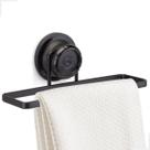 Porta Toalha de Rosto Barra Banheiro Parede Azulejo Lavabo Fixação Sem Furo Sucção Ventosa Metal Preto Arthi Porta Toalha de Rosto Barra Banheiro Parede Azulejo Lavabo Fixação Sem Furo Sucção Ventosa Metal Preto Arthi