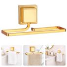 Porta Toalha De Rosto Dourado Fosco Fixo Adesivo 3M Resistente Elegante