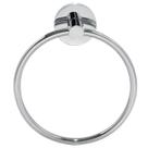 Porta Toalha de Rosto Mãos Redondo Argola Metal Toalheiro Acessório de Banheiro Dupla Fixação Banho