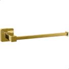Porta Toalha Dourado Metal Inox Escovado Suporte Parede Quadrado Para Toalha Rosto Mãos Toalheiro Reto Gold Lavabo Luxo