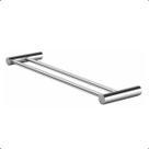 Porta Toalha Duplo 30cm Modelo Orion Prata Alto Brilho Grego Metal