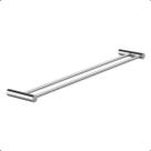 Porta Toalha Duplo 60cm Modelo Orion Prata Alto Brilho Grego Metal