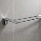 Porta Toalha Duplo Inox Cromado 52 cm Design Moderno e Acabamento Espelhado Linha Infinity WESTING by BSMIX Porta Toalha Duplo Inox Cromado 52 cm Design Moderno e Acabamento Espelhado Linha Infinity WESTING by BSMIX