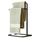 Porta Toalha Duplo Toalheiro Para Banheiro Level Preto