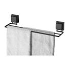 Porta toalha duplo ventosa 45 cm preto fosco Future 8054PT Porta toalha duplo ventosa 45 cm preto fosco Future 8054PT