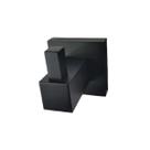 Porta Toalha Gancho Cabide Banheiro Quadrado Preto Metal
