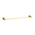 Porta Toalha Linear 60cm. Quadrado Dourado Dupla Fixação Brilhante