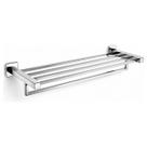 Porta Toalha Linear Cromado Estilo Hotel Com Barra Dupla Fixação Porta Toalha Linear Cromado Estilo Hotel Com Barra Dupla Fixação
