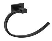 Porta Toalha Quadrado Para Banheiro Com Dupla Fixação Preto Fosco Black