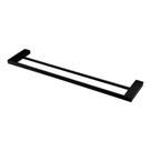 Porta Toalha Reto Duplo Longo Horus Black Fosco (4900 Bk-450)