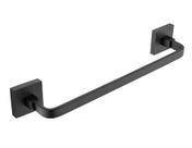 Porta Toalha Rosto Barra 30cm Quadrado Aço Inox Preto Fosco Porta Toalha Rosto Barra 30cm Quadrado Aço Inox Preto Fosco