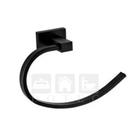 Porta Toalha Rosto Redondo De Metal Preto Fosco Black Matte Porta Toalha Rosto Redondo De Metal Preto Fosco Black Matte