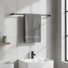 Porta Toalha Simples 62cm Para Banheiro Orion Grego Metal