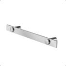 Porta Toalha Suporte Toalheiro Barra 35cm Modelo Patmos Aço Inox Prata Polido Alto Brilho