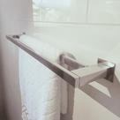 Porta Toalha Toalheiro Duplo 70cm Inox 304 Banheiro Lavabo Linha Ipanema