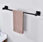 Porta toalhas de banho 50 cm preto fosco