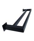 Porta Toalhas De Parede Jacaraipe Duplo 70cm Preto Inox 304