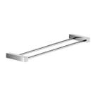 Porta Toalhas Duplo Para Banheiro Metal Escovado 42cm Troia