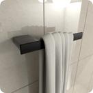 Porta Toalhas Para Rosto Master Preto Fosco Dupla Fixação Porta Toalhas Para Rosto Master Preto Fosco Dupla Fixação