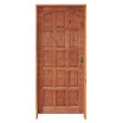 Porta Torneada 15 Bicos Ecológica 82 x 2.10 Batente Ecológico 11cm Fechadura Externa Lado Esquerdo- Rodam