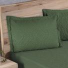 Porta Travesseiro 65cm x 45cm Matelado Liso Elegance Verde