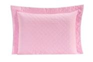 Porta Travesseiro Com Debrum Requinte Liso 01 Peça - Rosa