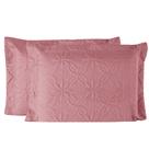 Porta Travesseiro Floral Rosé Casaborda 2 Peças