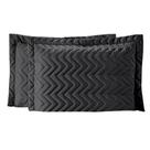 Porta Travesseiros Matelado Zig Zag 02 Peças Preto