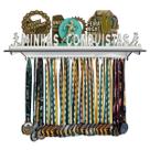 Porta Trofeus E Medalhas Personalizado Futebol Feminino Branco