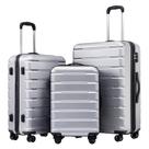 Porta USB Coolife Carry-on Spinner TSA Lock 28" prateada