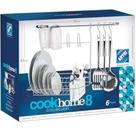 Porta Utensílios Cromado Cook Home 8 Organização com Estilo