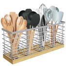 Porta-utensílios de cozinha Suli 40 x 11 x 18 cm, 4 compartimentos Porta-utensílios de cozinha Suli 40 x 11 x 18 cm, 4 compartimentos