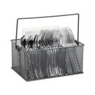 Porta-utensílios Mind Reader Metal Mesh 25,4 x 17,78 x 12,07 cm cinza