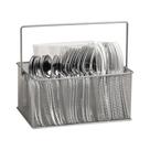 Porta-utensílios Mind Reader Silver Metal Mesh 25,4 x 17,78 x 12,07 cm