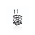 Porta Utensílios Suspenso Simples Para Cozinha Preto Fosco