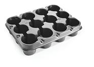 Porta Vaso Nutriplan 37x5x28cm Com 12 Cavidades Preto Porta Vaso Nutriplan 37x5x28cm Com 12 Cavidades Preto