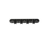 Porta vassoura parede c/ 4 encaixes 5 ganchos preto micromax