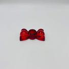 Porta-Vela Candy Laço Vermelho em Vidro 10x4,5x3cm Decorativo