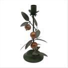 Porta Vela Castiçal Verde Planta Folha Jardim Decoração 25cm