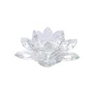 Porta vela em vidro transparente para 1 vela Lótus 22cm - Prestige