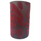 Porta vela rechaud decorado veludo vidro 14cm - un Porta vela rechaud decorado veludo vidro 14cm - un