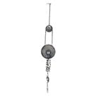 Porta Vela Suspenso Castiçal Vidro Decorativo Luxo Cinza