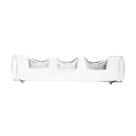 Porta Vela Triplo Wolff Lume 23,5cm x 5,8cmx6,2cm Vidro Boro