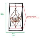 Porta Velas Castiçal Pendente Diamante ou Pássaro Rose Gold ou Dourado