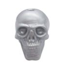 Porta Velas de Caveira Prata Detalhada Alta Qualidade 6 cm Porta Velas de Caveira Prata Detalhada Alta Qualidade 6 cm