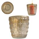 Porta Velas de Vidro Star Castiçal Decorativo Marrom