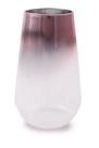 Porta velas em vidro rose gold 15cm