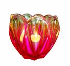 Porta Velas Flor De Lótus Pequeno Castiçal De Vidro Cristal