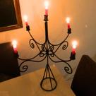 Porta Velas Gótico Vintage Castelos Luxuoso Grande em Ferro Feito à Mão Porta Velas Gótico Vintage Castelos Luxuoso Grande em Ferro Feito à Mão