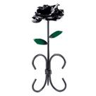 Porta Velas Votiva e Palito Rosa Preta em Metal 30cm
